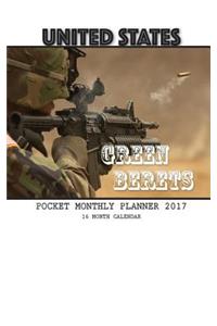 United States Green Beret Pocket Monthly Planner 2017