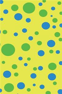 Yellow Green & Blue Polka Dots