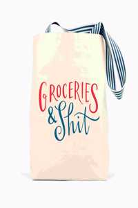 Em & Friends Groceries & Shit Tote Bag