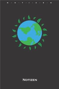 grüne Erde Notizbuch