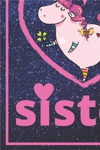 Big Sister Journal - Big Sister Notebook- unicorn journal