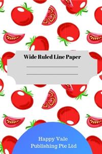 Cute Tomato Theme Wide Ruled Line Paper