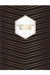 Composition Book: Gold Trendy Bullet Notebook - 150-Page 1/2 Inch Dot Grid Journal - 8.5 X 11 Glossy Softcover