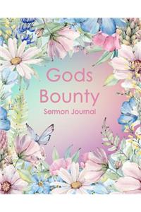 Gods Bounty Sermon Journal