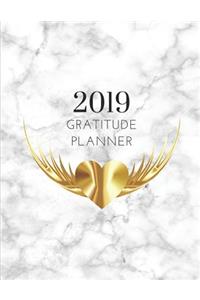 2019 Marble Grey Gratitude Journal Daily Planner