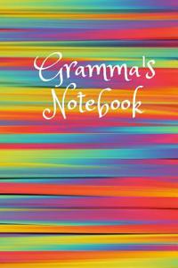 Gramma's Notebook: Cute Colorful 6x9 110 Pages Blank Narrow Lined Soft Cover Notebook Planner Composition Book