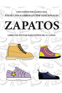 Libro de pintar para niños de 4-5 años (Zapatos)