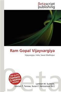 RAM Gopal Vijayvargiya