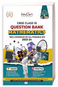 Educart CBSE Class 10 MATHEMATICS Question Bank 2023-24 (NCERT based reference book 2024)