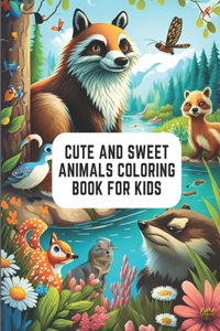 Cute and Sweet Animals Coloring Book for Kids