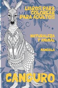 Libros para colorear para adultos - Mandala - Naturaleza y animal - Canguro