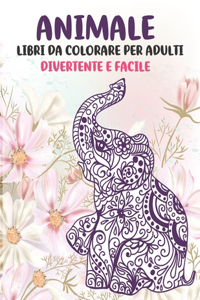 Libri da colorare per adulti - Divertente e facile - Animale
