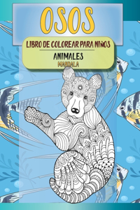 Libro de colorear para niños - Mandala - Animales - Osos