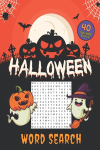 Halloween Word Search 40 Level Hard Puzzles