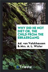 Why Did He Not Die?, Or, the Child from the Ebräergang