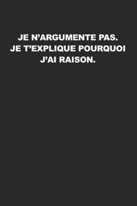 Je N'argumente Pas. Je T'explique Pourquoi J'ai Raison
