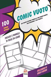 Comic vuoto: 100 pagine (diversi pannelli) con sfondo comico (trama), per disegnare i tuoi fumetti. Per artisti di tutti i livelli