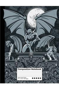 Midnight Nightmare Gargoyles Composition Notebook