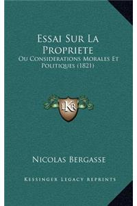 Essai Sur La Propriete