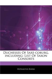 Duchesses of Saxe-Coburg, Including