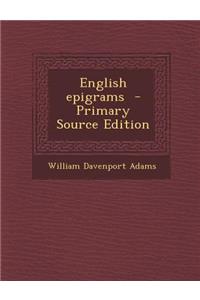 English Epigrams