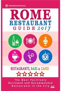 Rome Restaurant Guide 2017