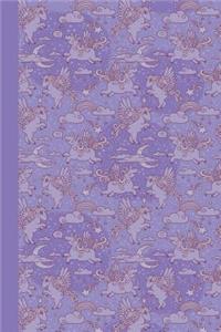 Journal: Baby Pegasus (Purple) 6x9 - Lined Journal - Writing Journal with Blank Lined Pages