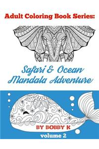 Safari & Ocean Mandala Adventure Coloring Book