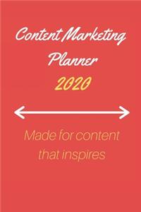 Content Marketing Planner 2020 - Made for Content that inspires