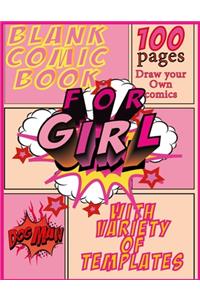 blank comic book for girl with Variety of Templates Draw your Own comics, dogman