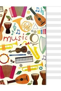 Blank Music Sheet Notebook