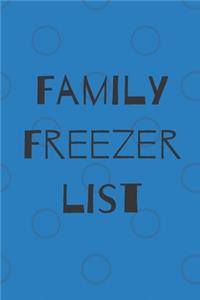 Family Freezer list