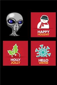 Happy holiday holly jolly hello winter