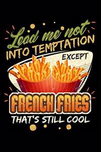 Lead Me Not Into Temptation Except French Fries That's Still Cool: Personal Planner 24 month 100 page 6 x 9 Dated Calendar Notebook For 2020-2021 Academic Year