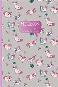 Unicorn Dot Grid With Margins Notebook