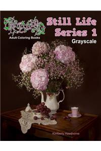 Adult Coloring Books Still Life Series 1 Grayscale