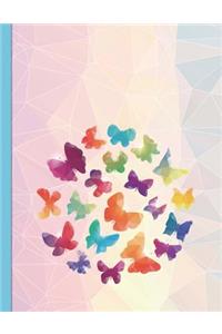 Dot Grid Notebook - Rainbow Crystal Butterflies