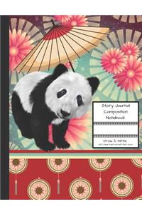 Story Journal Composition Notebook Draw & Write Half College Ruled Lines Half Blank Space: Combined Note and Sketch Workbook Top & Bottom