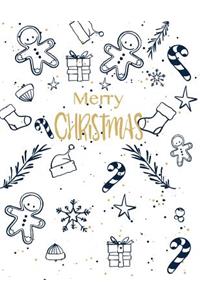 Merry Christmas: Merry Christmas and many image about this festival on white cover and Sketch Blank pages, Extra large (8.5 x 11) inches, 110 pages, White paper, Ske