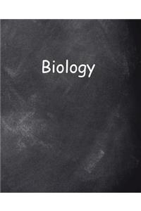 School Composition Book Biology Chalkboard Style 200 Pages