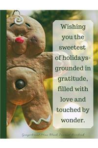 Gingerbread Man Blank Journal Notebook