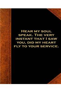 Shakespeare Quote Instant I Saw You School Composition Book 130 Pages