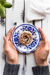 Delicious Pastry on a Pretty China Plate Sweet Treat Journal