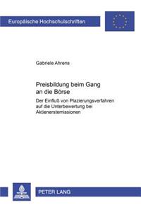 Preisbildung Beim Gang an Die Boerse