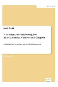Strategien zur Verstärkung der internationalen Wettbewerbsfähigkeit