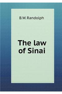 The law of Sinai