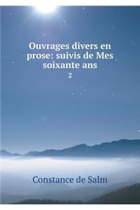 Ouvrages divers en prose