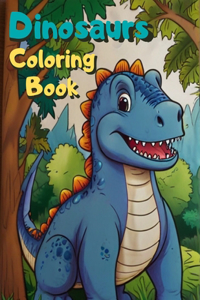 Dinosaurs and Trucks Coloring Book
