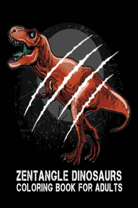 ZENTANGLE DINOSAURS Coloring Book For Adults