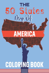 The 50 States Map Of America Coloring Book
